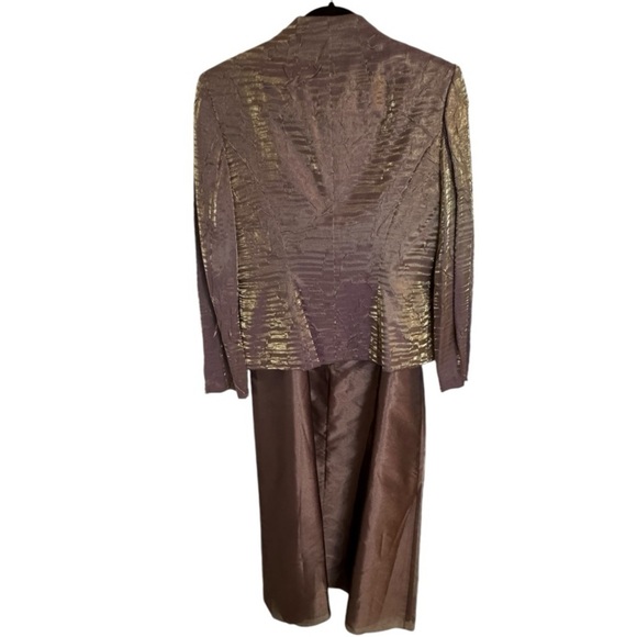 PETITE ALEX EVENINGS 2 Piece Set Dress Blazer Jacket Size 8P Wedding MOTB Party - Picture 2 of 8